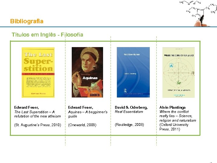 Bibliografia Títulos em Inglês - Filosofia Edward Feser, The Last Superstition – A refutation