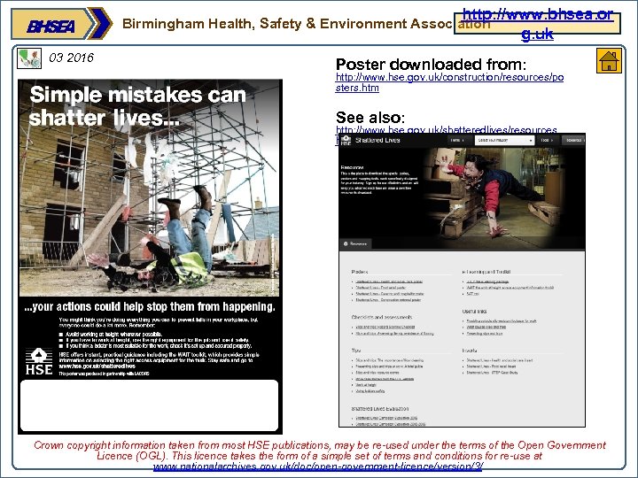 http: //www. bhsea. or g. uk Birmingham Health, Safety & Environment Association 03 2016