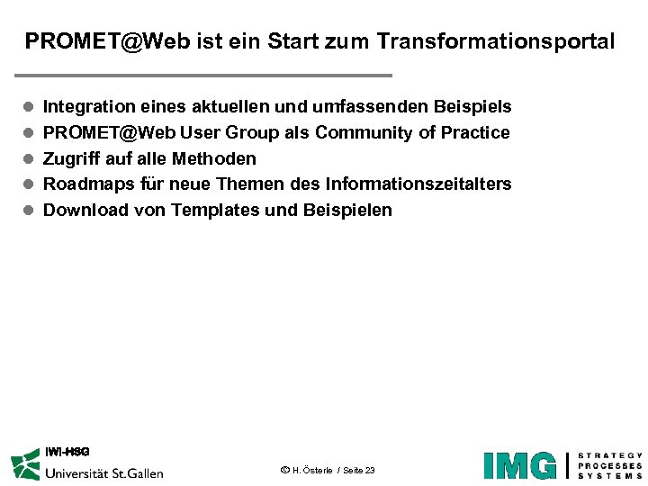 PROMET@Web ist ein Start zum Transformationsportal l Integration eines aktuellen und umfassenden Beispiels l