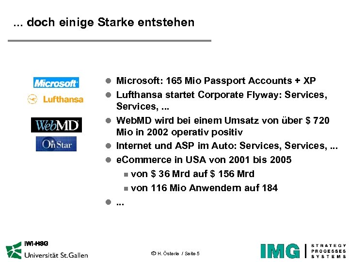 . . . doch einige Starke entstehen l Microsoft: 165 Mio Passport Accounts +