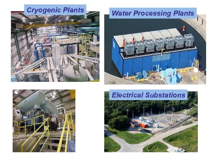 Cryogenic Plants Water Processing Plants Electrical Substations 