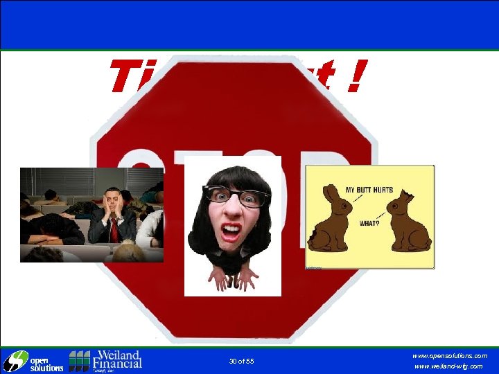 Time Out ! 4 Analysis Information Overload? 4 What Shall We Talk About? •