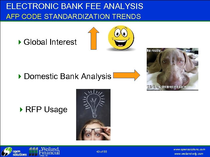 ELECTRONIC BANK FEE ANALYSIS AFP CODE STANDARDIZATION TRENDS 4 Global Interest 4 Domestic Bank