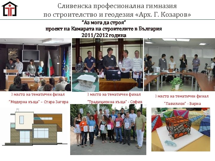 Сливенска професионална гимназия по строителство и геодезия «Арх. Г. Козаров» “Аз мога да строя”