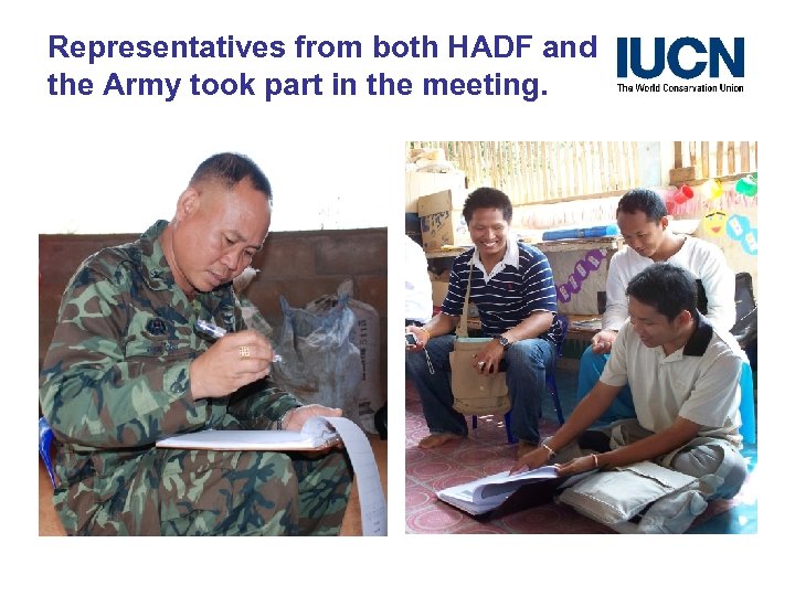 Representatives from both HADF and the Army took part in the meeting. 