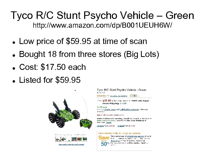 Tyco R/C Stunt Psycho Vehicle – Green http: //www. amazon. com/dp/B 001 UEUH 6