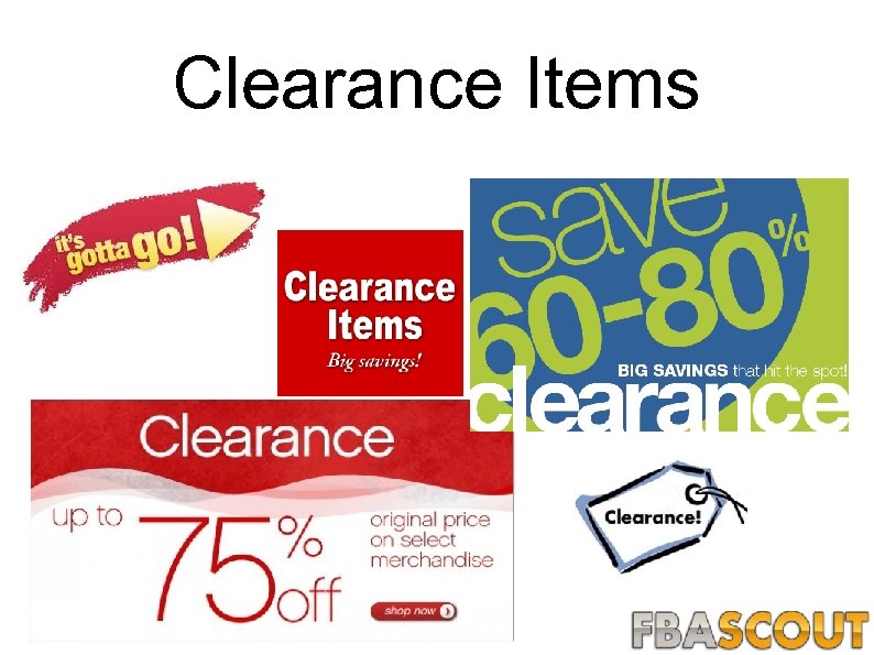 Clearance Items 