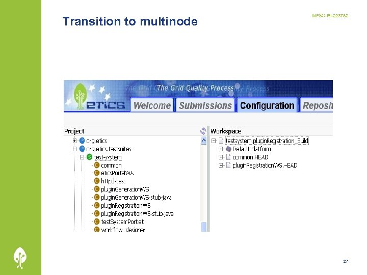 Transition to multinode INFSO-RI-223782 27 