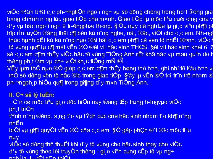 viÖc n¾m b¾t c¸c ph ¬ngtiÖn ngo¹i ng÷ vµ sö dông chóng trong ho¹t