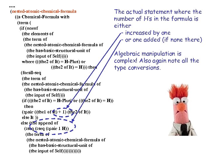 …. (nested-atomic-chemical-formula The actual statement where the ((a Chemical-Formula with number of H’s in