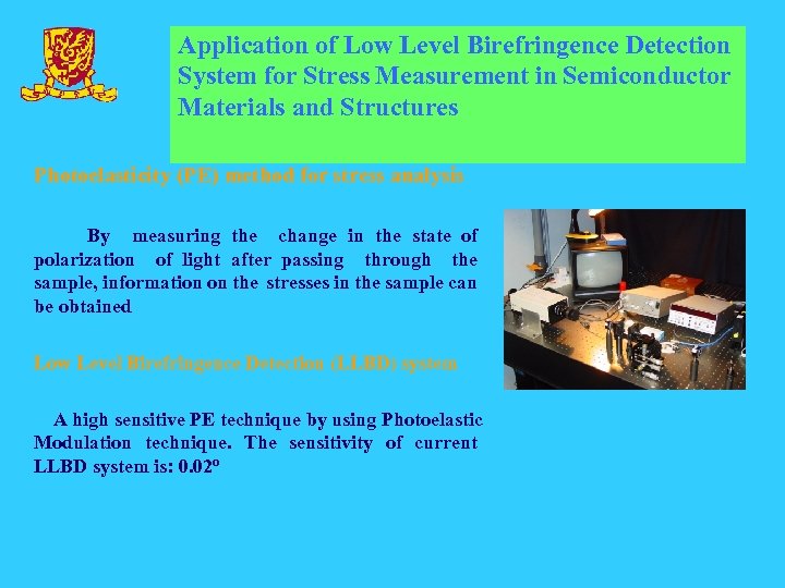 Application of Low Level Birefringence Detection System for Stress Measurement in Semiconductor Materials and