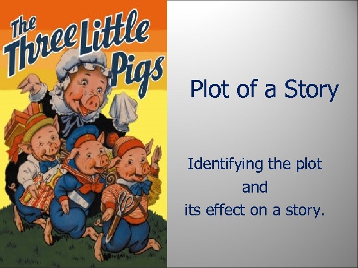 Plot of a Story Identifying the plot and its effect on a story. 