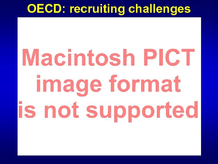 OECD: recruiting challenges * Source: Ernst & Young biotechnology report 2001 