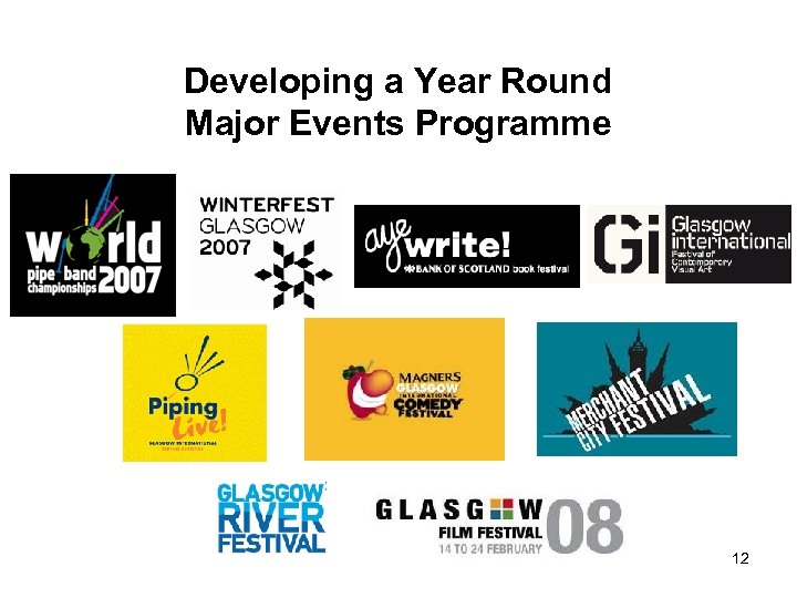Developing a Year Round Major Events Programme 12 