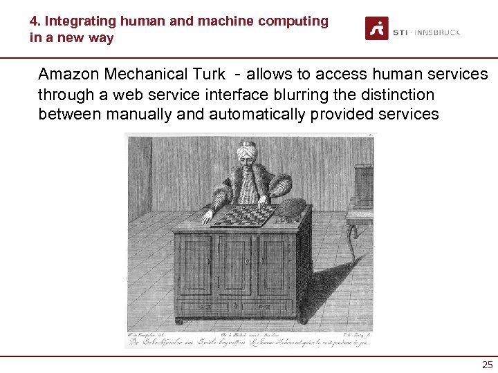 4. Integrating human and machine computing in a new way Amazon Mechanical Turk -