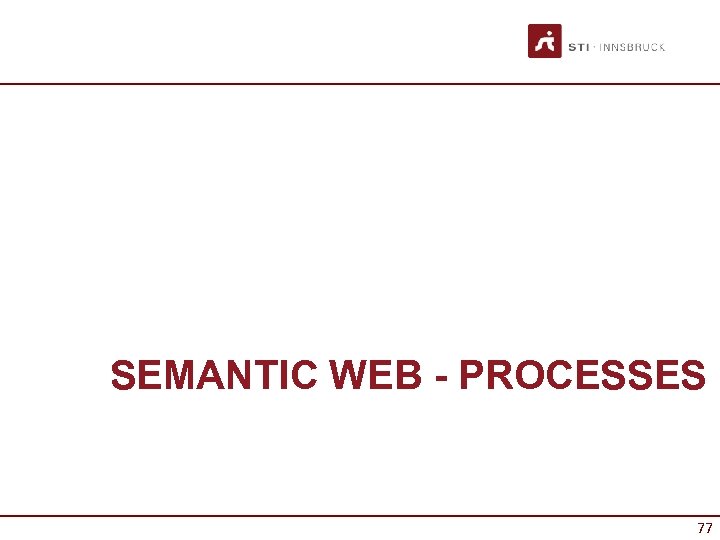 SEMANTIC WEB - PROCESSES 77 77 