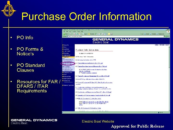 Purchase Order Information • PO Info • PO Forms & Notice’s • PO Standard