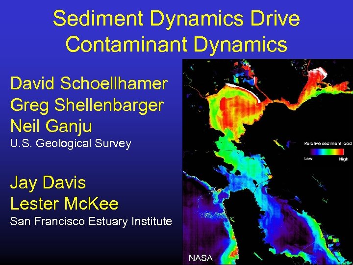 Sediment Dynamics Drive Contaminant Dynamics David Schoellhamer Greg Shellenbarger Neil Ganju U. S. Geological