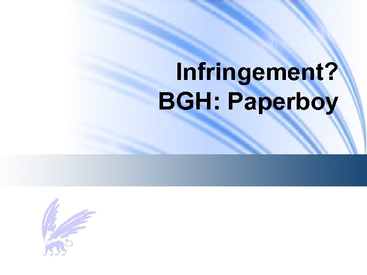 Infringement? BGH: Paperboy 