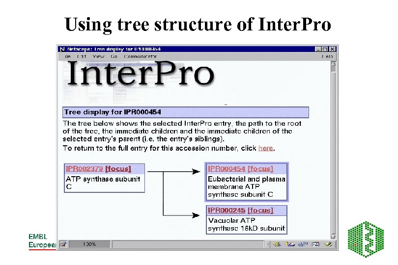 Using tree structure of Inter. Pro 