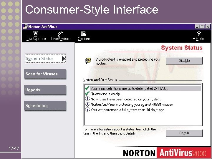 Consumer-Style Interface 17 -17 