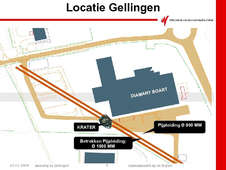 Locatie Gellingen OART ANT B DIAM Pijpleiding Ø 900 MM KRATER Betrokken Pijpleiding: Ø