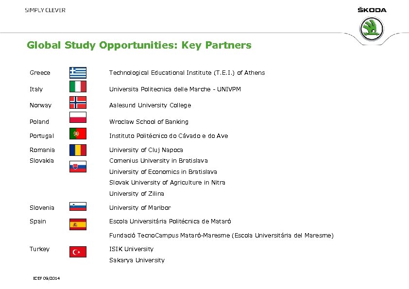 Global Study Opportunities: Key Partners Greece Technological Educational Institute (T. E. I. ) of