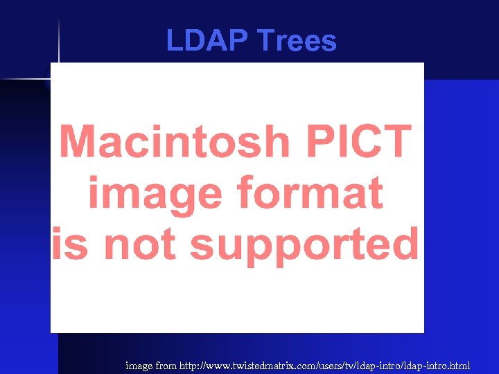 LDAP Trees image from http: //www. twistedmatrix. com/users/tv/ldap-intro. html 