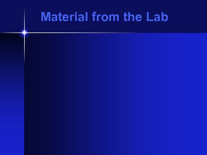 Material from the Lab 