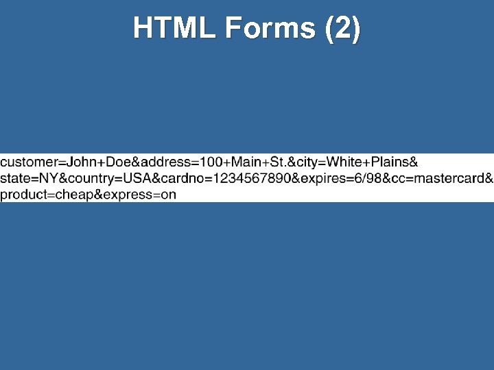 HTML Forms (2) 