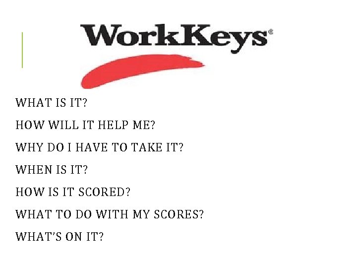 WHAT IS IT? HOW WILL IT HELP ME? WHY DO I HAVE TO TAKE