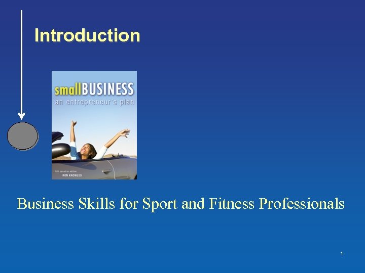 Introduction Business Skills for Sport and Fitness Professionals 1 