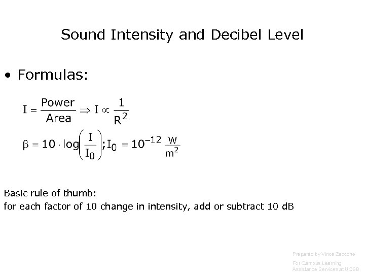 Physics 6 B Decibels And Doppler Effect Prepared