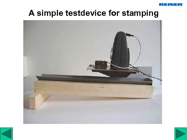 A simple testdevice for stamping Short movie is loaded 