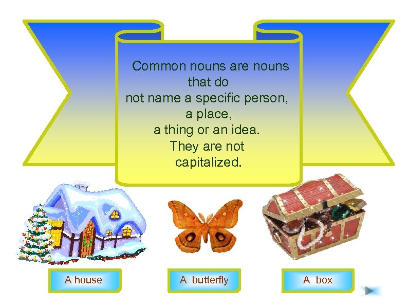 Common nouns are nouns that do not name a specific person, a place, a