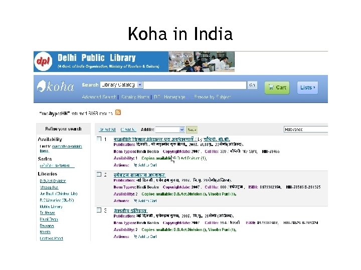 Koha in India 