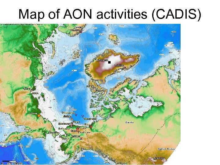 Map of AON activities (CADIS) 
