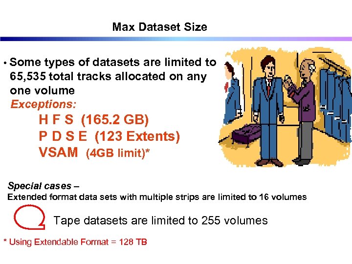 Max Dataset Size • Some types of datasets are limited to 65, 535 total