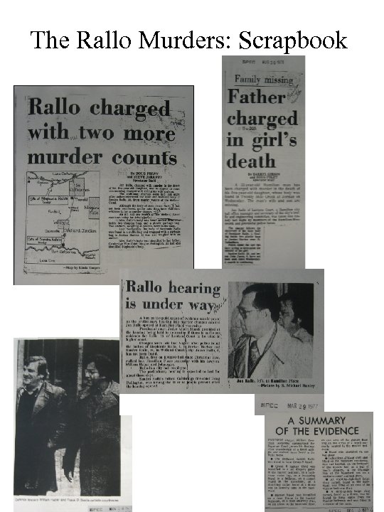 The Rallo Murders: Scrapbook 