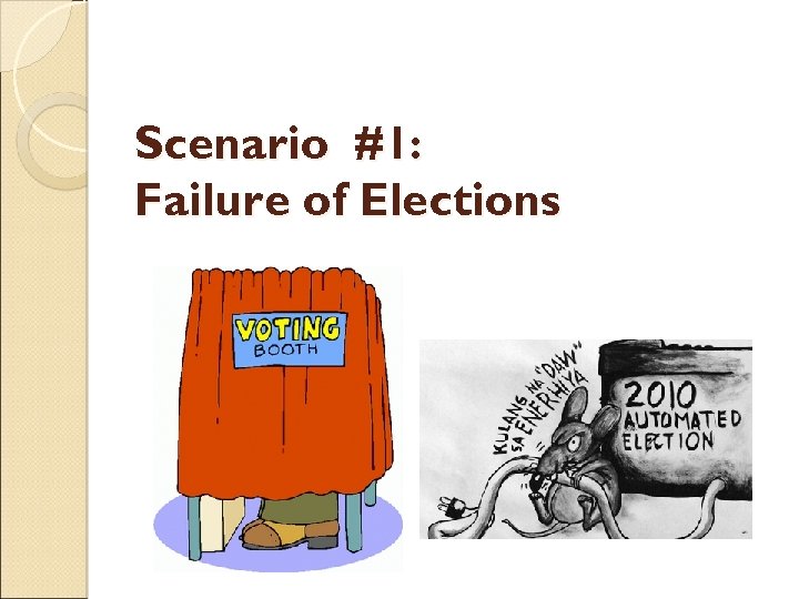 Scenario #1: Failure of Elections 