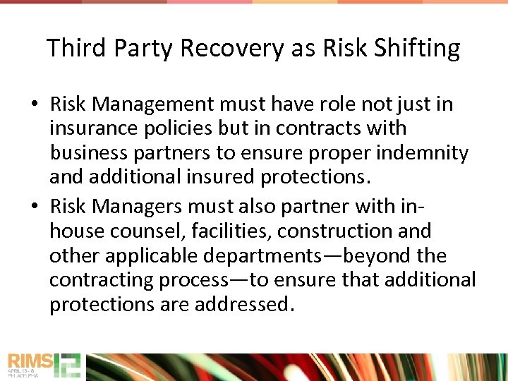 assignment of third party recovery