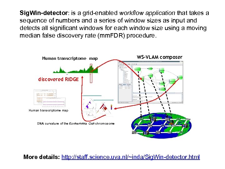 Sig. Win-detector: is a grid-enabled workflow application that takes a sequence of numbers and