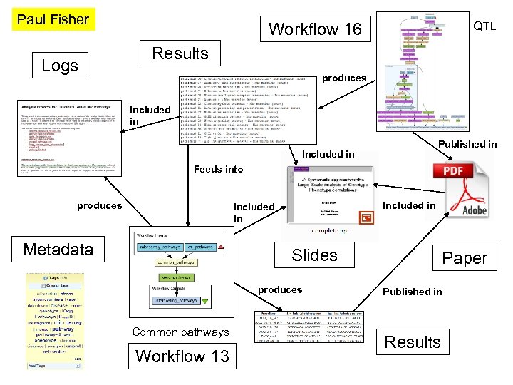Paul Fisher Logs QTL Workflow 16 Results produces Included in Published in Included in