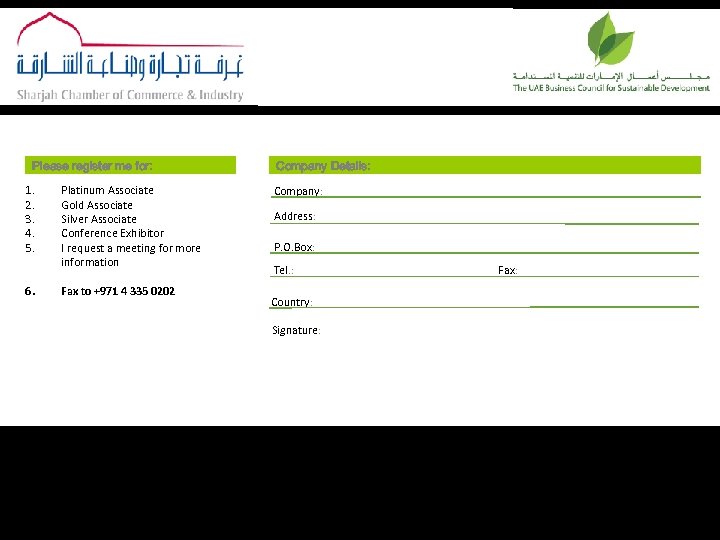 Please register me for: 1. 2. 3. 4. 5. 6. Platinum Associate Gold Associate