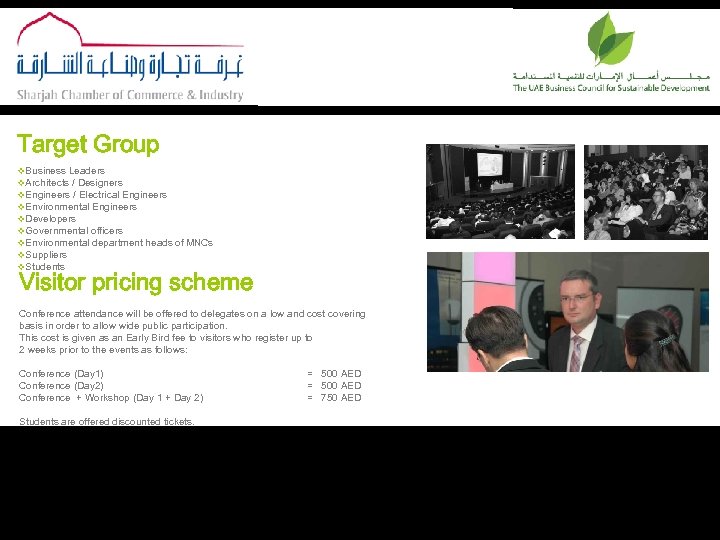 Target Group v. Business Leaders v. Architects / Designers v. Engineers / Electrical Engineers