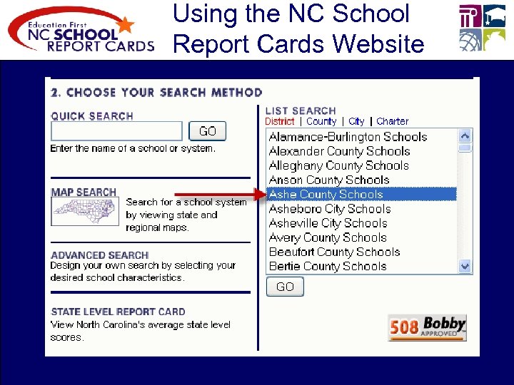 Using the NC School Report Cards Website 