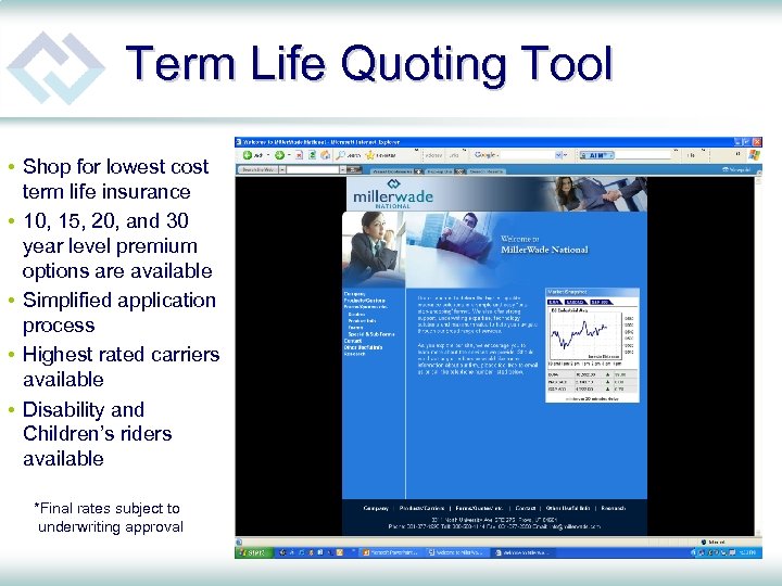 Term Life Quoting Tool • Shop for lowest cost term life insurance • 10,