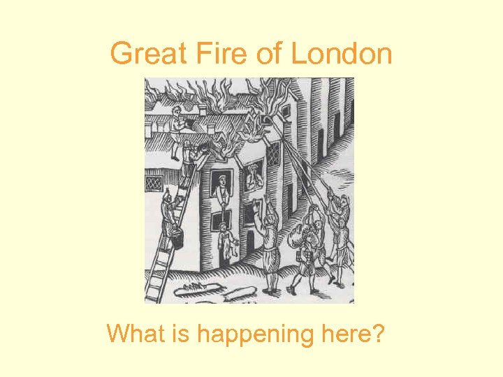 Great Fire of London What is happening here? 