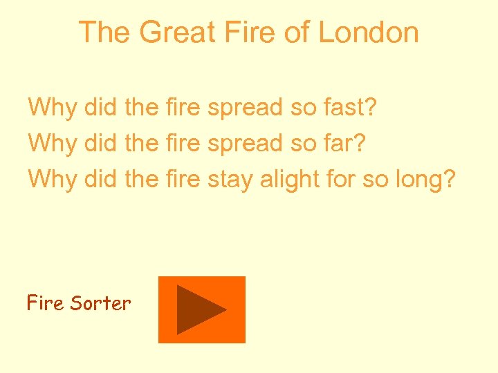 The Great Fire of London Why did the fire spread so fast? Why did