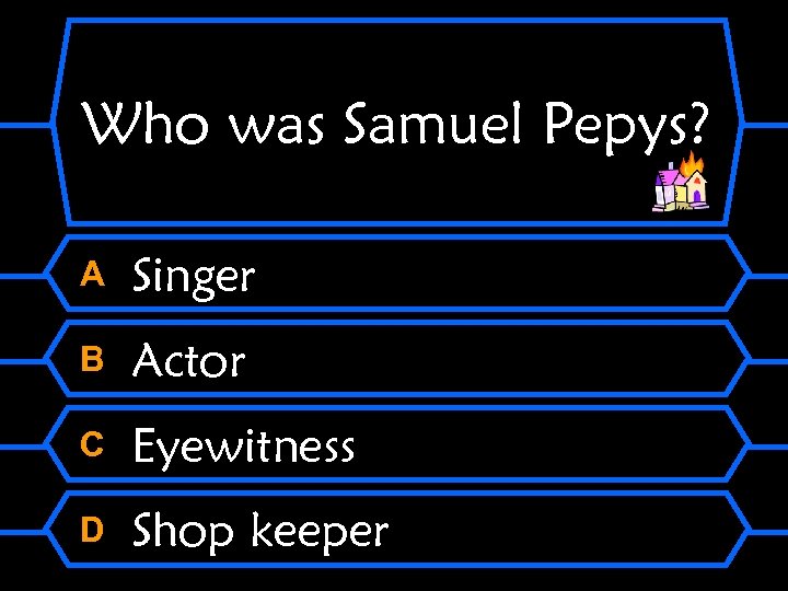 Who was Samuel Pepys? A Singer B Actor C Eyewitness D Shop keeper 